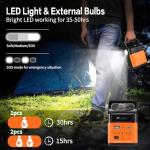 Upgrade-Vclpower 20000mAh DC Power Bank Station with Solar Panels,12V/9V Output Fast Charging Portable Power Station for Home Emergency Outdoor Camping Gift for Men