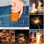 lafagiet USB Rechargeable Lighter, Waterproof Dual Arc Lighters for Camping Hiking Outdoor Survival Kits (Upgrade-Orange)