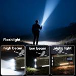 Joudix Wind Up Solar Radio, 4500mAh Rechargeable Portable Battery Radio, AM/FM Survival Hand Crank Radio with LCD Display, Emergency Survival Equipment with Torch, SOS, USB Phone Charger for Outdoor