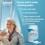 Biocool Water Purification Tablets | 1 tablet treats 5 litres | For Clean Drinking Water in Caravans, Camping, Hiking and Emergencies - 250 Tablets Pack treats up to 1,250 litres