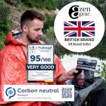 aZengear Emergency Survival Poncho (4pc) Thermal Mylar Foil Coating Blanket for Heat Retention and Rain | Reversible with Hood | Waterproof, Windproof, Portable, Hands-free, Outdoor Kit