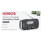 Status IONOS Multifunctional Portable Wind Up Radio, FM/AM/WB, Solar and Hand Crank Powered, 3 LED Torch and USB Charging, 4.5Hr Playtime, Emergency and Outdoor Essential, Black, ALMERE1PKB6