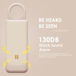 Noyzie Personal Alarm for Women with GPS Tracker - Locate Loved Ones with Apple ‘Find My’ App- USB Rechargeable Safety Alarm - 130db Siren, Bluetooth Key Finder & Low Battery Indicator (Ivory Nude)