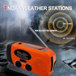 5000mAh Wind Up Solar Radio, Emergency Crank Weather Radio, Solar Radio with Torch, NOAA/FM/AM Solar Radios, Portable Survival Radio with SOS, USB Mobile Phone Charger for Camping Outdoor(Orange)