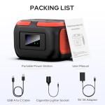 SinKeu Portable Power Station 97Wh with 230V 120W AC Socket, 12V DC, USB Ports for Phones, 26400mAh Mini Generator for Outdoor Camping Picnic, Home Emergency Backup Battery(Solar Panel Not included)