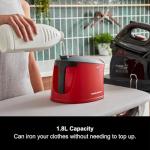 Morphy Richards Power Steam Elite + Steam Generator Iron, Ceramic Non-stick Soleplate, 310g Steam Boost, 200g Steam Output, 6 Bar, Auto Clean, 1.3L Water Tank, 1.8m Cord, 2400W, Black/Red, 332013