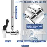 10 inch Stainless Steel Sight Glass Spigot Compatible with Be-rkey Gravity Water Filtration System Sight Glass Clear View Spigot for The Travel, Big, Royal and Other Brand by Fetechmate