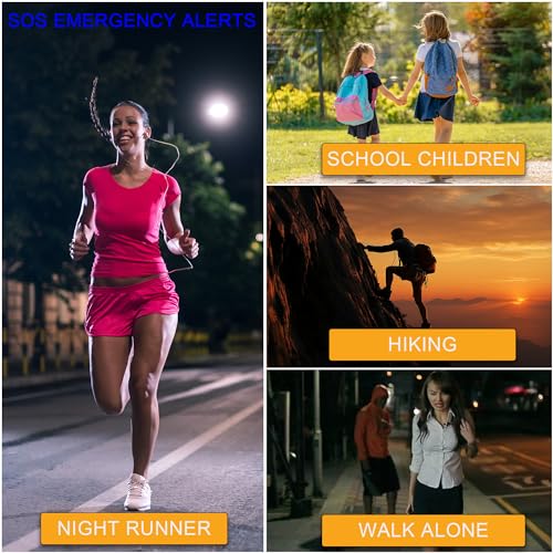 130dB Personal Safety Alarm Strobe Light. Loud Sound SOS Keychain Siren with Carabiner for Women, Girls, School College Students, Night Runners. Emergency Self Defense Alerts. Aqua