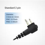 PROMAXPOWER 2 Pin Radio Earpiece Compatible with Motorola CP040 DP1400 GP300 GP88 GP68 CT150 Two way Radio, Walkie Talkie Earpiece, D-Shape Security Earpiece with PTT Mic for Bodyguard