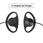 PROMAXPOWER 2 Pin Radio Earpiece Compatible with Motorola CP040 DP1400 GP300 GP88 GP68 CT150 Two way Radio, Walkie Talkie Earpiece, D-Shape Security Earpiece with PTT Mic for Bodyguard