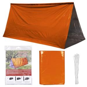 Deecam Emergency Survival Tent, Thermal Blankets Thermal Shelter, Waterproof Foldable Survival Tent for Outdoor Camping Hiking Adventures