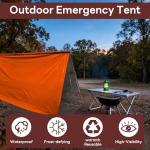 Deecam Emergency Survival Tent, Thermal Blankets Thermal Shelter, Waterproof Foldable Survival Tent for Outdoor Camping Hiking Adventures