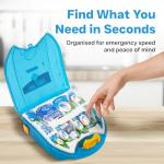 Astroplast Hospital Grade 1-50 Person HSE Compliant First Aid Kit - Premium Integrated Carry Handle & Wall Mountable - Ideal for Home, Wokplace, Sports - Mezzo First Aid Box