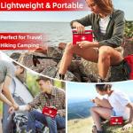 HONYAO First Aid Kit, 105 Pieces Small First Aid Kit, Includes Plasters, Emergency Foil Blanket, Burn Gel for Travel Car Home Workplace Kids Camping Hiking Motorbike Holiday, Red