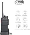 Retevis RT24 Walkie Talkies for Adults, Rechargeable 2 Way Radio Long Range PMR446 License Free 16 Channels CTCSS/DCS, Two Way Radio with Earpiece and USB Charging Base(Black, 2 Pair)