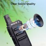 Retevis RT619 Walkie Talkie Rechargeable, 90g Mini Walkie Talkies, 1300mAh Long Lasting Battery, VOX Handsfree, 10 Level Squelch, License-Free PMR446 Two Way Radio for Outdoor, Camping (2 Pack, Black)