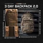 LAPG 72-Hour Tactical Survival Backpack, Durable MOLLE Bug Out Bag for Hiking, Hunting & Adventures, Multicam