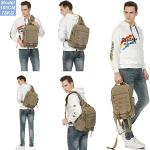 NICGID Tactical Military Backpack Large Daypack Molle Army Assault Pack Bug Out Bag Water Resistant Travel Fishing Hiking Trekking Rucksack