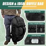 EASY BW 65L Large Travel Duffle Bag Military Tactical Backpack, Army Assault Pack 3 Day Bug Out Bag Rucksack for Outdoor Sport Hiking Camping with Molle System