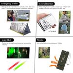 Emergency Survival Kit, 151 Pcs Survival Gear First Aid Kit, Outdoor Trauma Bag with Tactical Flashlight Knife Pliers Pen Blanket Bracelets Compass for Camping Earthquake or Adventures (Black)