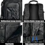 Miramrax Tactical Backpack Military Hiking Daypack - Molle Backpack for Men 3 Day Assault Pack Bug Out Bag for Camping Travel Army Hunting Gym Rucksack Survival (Black)
