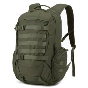 Fortune Edge 35L Tactical Backpack for Men, MOLLE Military Bug Out Bag, Waterproof Rucksack for Hiking with Hydration Port Army Green