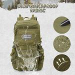 AUMENTAR 35L Military Tactical Backpack for Men, Water Resistant Assault Pack for Women, Army Green Molle Daypack 3 Day Bug Out Bag Rucksack for Trekking,Camping,Survival,EDC