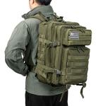 QT&QY 45L Military Tactical Backpacks Molle Army Assault Pack 3 Day Bug Out Bag Hiking Treeking Rucksack