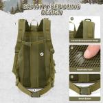 AUMENTAR 35L Military Tactical Backpack for Men, Water Resistant Assault Pack for Women, Army Green Molle Daypack 3 Day Bug Out Bag Rucksack for Trekking,Camping,Survival,EDC
