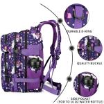 Lovelinks21 25L Tactical Military Backpack Small Travel Rucksack for Men and Women Assault Pack Bug Out Bag Molle Daypack Gym Backpack with Bottle Holder (Purple Pony)