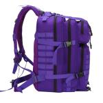 SEYATULLH 45L Military Tactical Backpack for Men & Women Bug Out Bag Assault pack Molle Daypack Hiking Trekking Rucksack(45L purple)