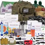 TacPreps 72-Hour Survival Kit | 45L Bug Out Bag | Survival Gear with First Aid, Water Filter, Food, Tools | Camping, Hiking, Outdoor Preparedness Equipment (2 Persons - Elite Kit)