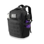 RooPoke 25L Military Travel Laptop Backpack 15.6-inch Backpack For Women Business Carry On Flight Approved Small Black Backpack Bug Out Bag Work Gym Weekend Bag Men's Assault Bags Back Pack