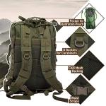 Bug Out Bag Backpack - 50L Tactical Backpack - Great for Survival Essentials (Green)
