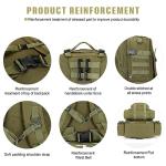 CALUOMATT Large Military Tactical Backpack for Men, 40-50L Backpacks for Women, Bug out Bag Army 3 Days Pack Bags Rucksack with Molle System Green