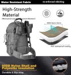 Miramrax Tactical Backpack Military Army Daypack - Assault Pack for Men Molle Backpacks Bug Out Bag 3 Day Pack for Hiking Camping Travel Hunting Rucksack Trekking Grey