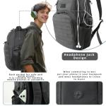 RooPoke 25L Military Travel Laptop Backpack 15.6-inch Backpack For Women Business Carry On Flight Approved Small Black Backpack Bug Out Bag Work Gym Weekend Bag Men's Assault Bags Back Pack