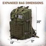 Bug Out Bag Backpack - 50L Tactical Backpack - Great for Survival Essentials (Green)