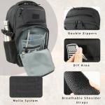 RooPoke 25L Military Travel Laptop Backpack 15.6-inch Backpack For Women Business Carry On Flight Approved Small Black Backpack Bug Out Bag Work Gym Weekend Bag Men's Assault Bags Back Pack