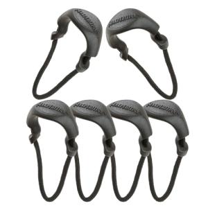 MAXPEDITION Positive Grip Zipper Pulls (Large, Black) Pack of 6, Zipper Pull Replacement for Tactical Backpack, EDC Pouch, Bug Out Bag & Luggage, Sling Pull Tab, PZLBLK