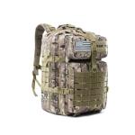 PORRASSO 45L Military Tactical Backpacks Trekking Rucksack Waterproof Outdoor Daypack 3 Day Bug Out Bag Durable Backpack for Survival Traveling Mountaining CP Color