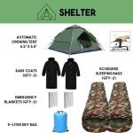 Foothills Survival 2 Person 5 Day Survival Backpack - Bug Out Bag Kit with Loaded Supplies - Go Bag Emergency Backpack with Tent, Food, Water & Gear - Wildfire, Flood & Earthquake Emergency Kit, ACU