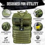 AMERICANPHOENIX 45L Elite Tactical Backpack | 3X Stronger Work & Military Backpack | Water Resistant and Heavy Duty | 3 Day MOLLE Bug Out Bag (Olive Green)