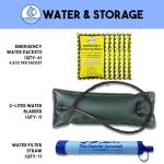 Foothills Survival 2 Person 5 Day Survival Backpack - Bug Out Bag Kit with Loaded Supplies - Go Bag Emergency Backpack with Tent, Food, Water & Gear - Wildfire, Flood & Earthquake Emergency Kit, ACU