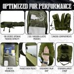 AMERICANPHOENIX 45L Elite Tactical Backpack | 3X Stronger Work & Military Backpack | Water Resistant and Heavy Duty | 3 Day MOLLE Bug Out Bag (Olive Green)
