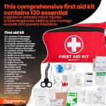 Emergency Survival Kit with First Aid Gears and Supplies - EDC Go Bugout Bag - Get Home Backpack for Camping Outdoor - Tactical Military Molle Pouch Grade - Gift for Man Woman (Home/Car)