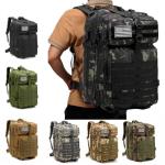 ONE WVW PIN Tactical Backpack for Men, 45L Military Gym Backpacks, Large 3-Day Assault Pack Bug Out Bag MOLLE Daypack for Rucking Fishing Camping(Black)