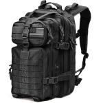 Tru Salute 45L Military Black Tactical Backpack Large Army 3 Day Pack Molle Bug out Bag Rucksack Backpack Military Black