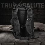 Tru Salute 45L Military Black Tactical Backpack Large Army 3 Day Pack Molle Bug out Bag Rucksack Backpack Military Black