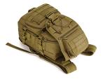 YNFT Tactical MOLLE Backpack for Men Women, 40L Large Military Daypack 3 Day Assault Pack Bug Out Bag for Work Gym Hiking Fishing Camping Hunting (Brown)